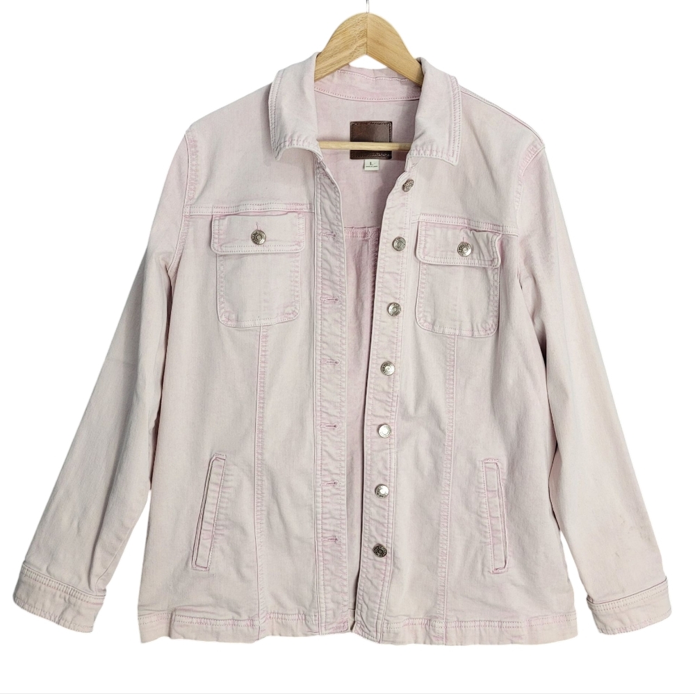 Classic Women's Light Pink Denim Jacket
